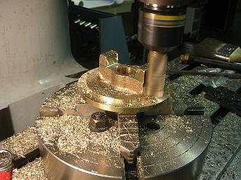 MikadoPistonCovers13Sept6 002 13-Sept-06 Machining the crosshead guide brackets.